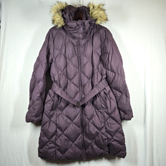 Uniqlo Jackets & Blazers - Uniqlo Down Quilted Puffer Jacket with Hood Dark Purple Size Large